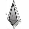 Uniquewise Decorative Tiered Diamond Shaped Black Metal Frame Wall Mounted Modern Mirror QI004579